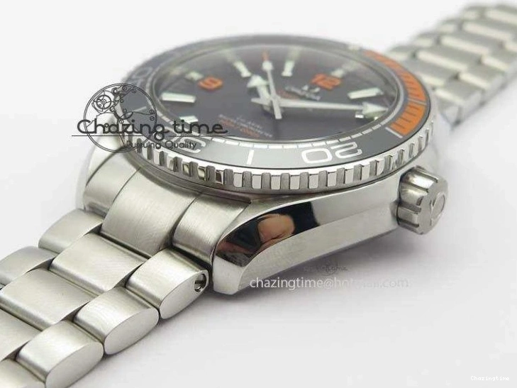 0309 Trendy 2016 Planet Ocean 43.5mm SS V6F Best Edition Black Dial On SS Bracelet A 8210